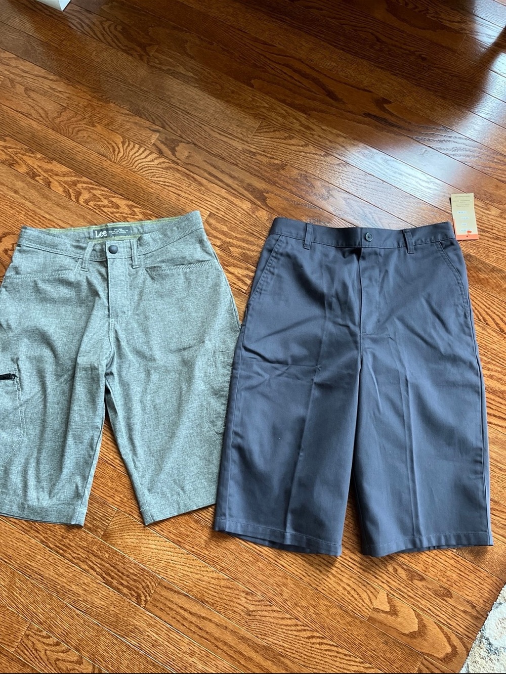 Two pairs of teen boys khakis shorts size 16 NWT